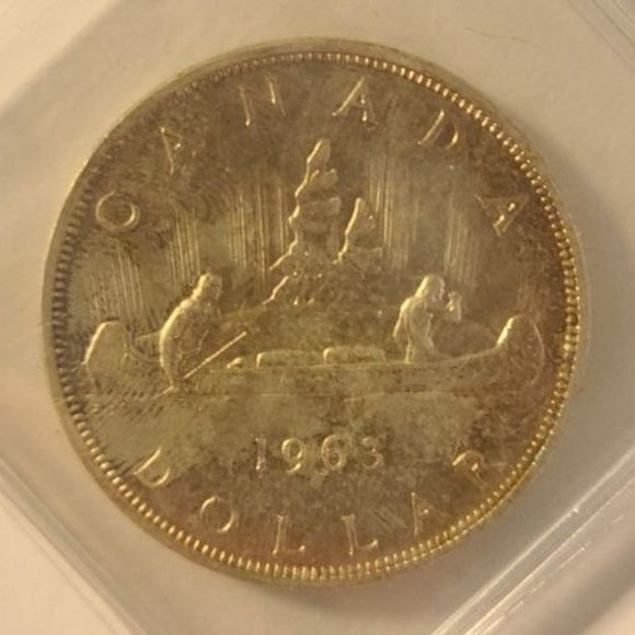 1963 Canada Silver Dollar Coin (23.33 Grams .800) - Picture 1 of 2